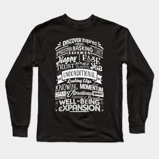 ABC FEEL GOOD Abraham-Hicks Inspired Typography Law of Attraction Long Sleeve T-Shirt